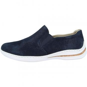 Rieker Damen Leder Slipper M3551-14, Royal 14