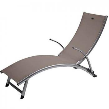 Sedia a sdraio Samba in tessuto Texaline tortora