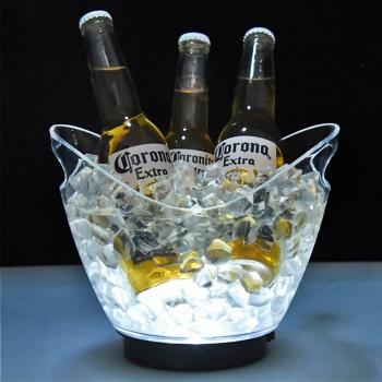 Kristalllichtbehälter – Transparenter 2‑Liter‑Acryl-Eimer mit mehrfarbigem LED-Highlight