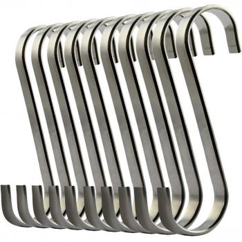 Set of 10 Stainless Steel Kitchen Hooks