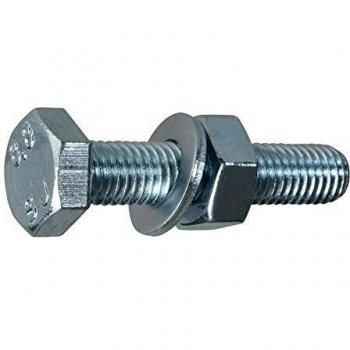 OJ High Tensile Hex Bolt, Nut & Washer BZP M6x50mm Pack of 10