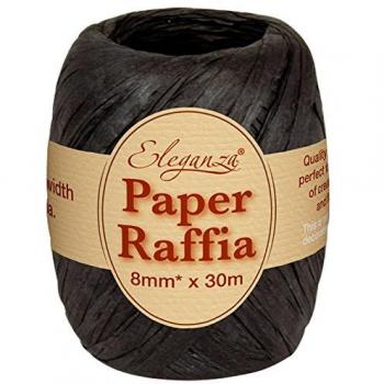 Black Raffia String 8mm x 30m