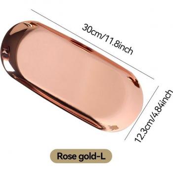 Nordic Style Gold Silver Stainless Steel Fruit Plate