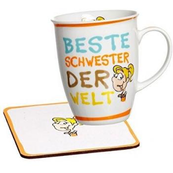 Ritzenhoff & Breker Taza de Café Beste Schwester Naranja