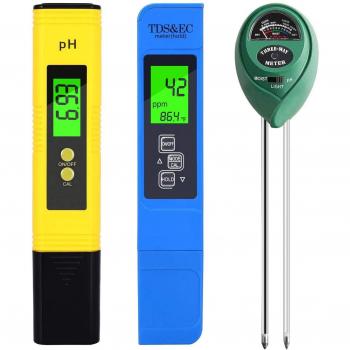 3 Pack High Accuracy pH TDS EC Meter