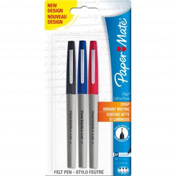 PaperMate S0901381 Flair Ultra Fine 0,5 mm Faser‑Stifte – 3er Standardgemisch