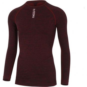 XXL–3XL Red Mélange Thermal Long Sleeve Base Top by Finisseur