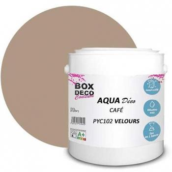 Marron Café Acrylique Velours Aqua Déco – 2,5 L (25 m²)