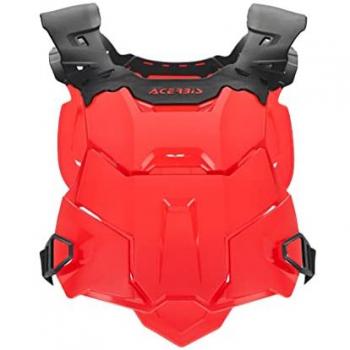 Acerbis Linear Roost Protector Pettorina Moto Cross Enduro Nero Rosso Taglia Unica
