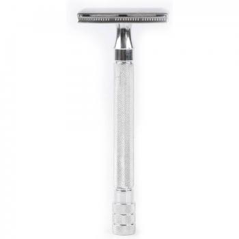 Men's Safety Razor with Beard Trimmer and Brush