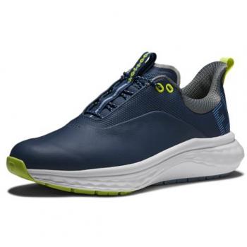 FootJoy Quantum Herren Golfschuhe ohne Spikes, dunkelblau/weiß, Größe 39 EU