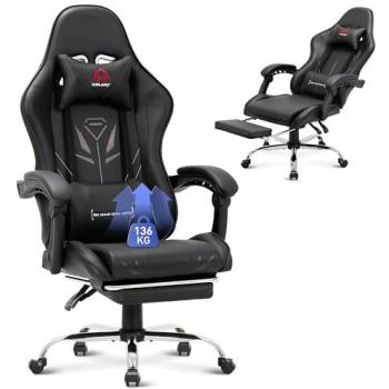 Colamy Bureau Ergonomic Gaming Chair, Noir, 136 kg maximum