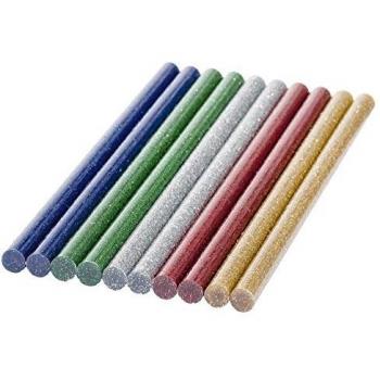 Bosch 7mm Multi-Colour Glitter Hot Melt Adhesive Sticks, 10 Pieces