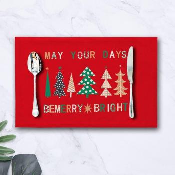 Décoration Noël Coton Lin – Napperon Table à Manger