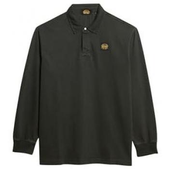 Polo Superdry a maniche lunghe Wash Black, design a contrasti 2XL