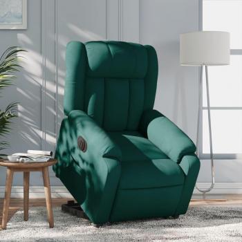 Fauteuil Relax Électrique Vert Foncé en Tissu