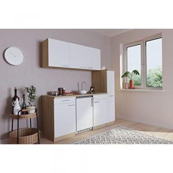 Cucina 180 cm in Rovere Bianco Sägerau Modulo Cucina Respekta