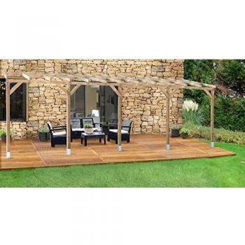 Pergola en Bois 3x7,4m (sans couverture)