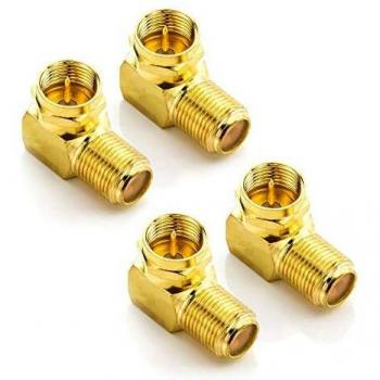DeleyCON 4x F-Winkeladapter für 7mm Koaxialkabel