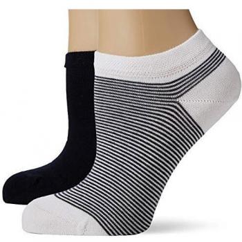Living Crafts Sneaker-Socken für Damen, 2er-Pack, Gr. 35/38, Navy/Weiß