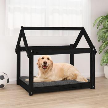 Cama para perros 81x60x70 cm color negro