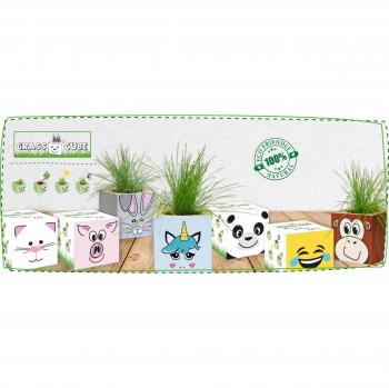 Green Grass Cubo Unicorno Fiorito
