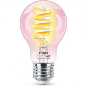 Bombilla LED RGB WiZ Philips Filamento transparente 40W A60 E27