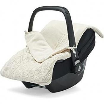 Jollein 025-811-66038 Fußmütze für Babysitzer – Springknäuel in Ivory