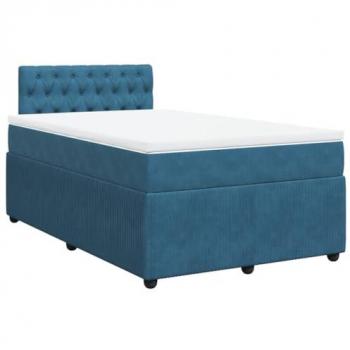 Velluto Blu Giroletto a Molle 120x200 – vitaXL