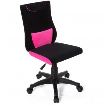 Hjh OFFICE 670490 Kinderschreibtischstuhl KIDDY PRO Stoff Schwarz/Pink ergonomischer Jugend-Drehstuhl, höhenverstellbar