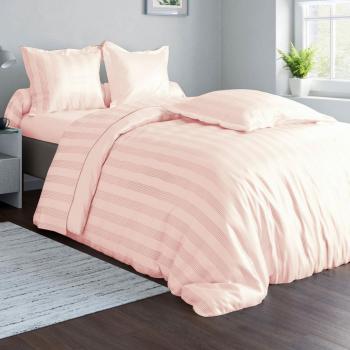 Housse de lit rose et nude réversible 200x200 coton