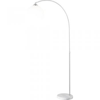 Lampada ad arco con base in marmo e altezza regolabile