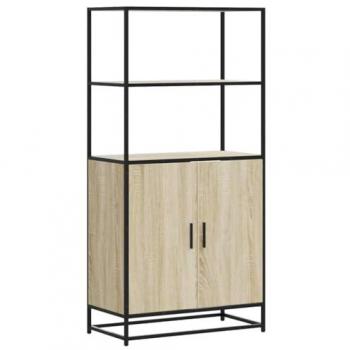 Sonoma-Eiche Highboard mit Metallakzenten 68x35x139 cm