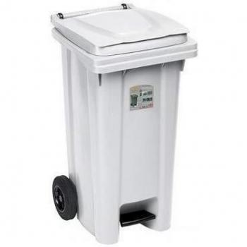 Bidone a pedale con ruote per rifiuti Stefanplast da 120 Lt