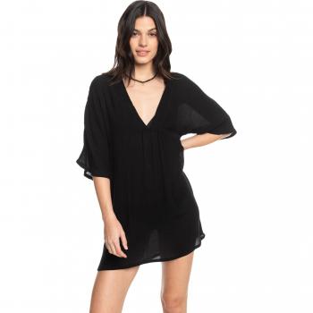 Roxy Seaside Sky Short Sleeve Dress Anthracite Female