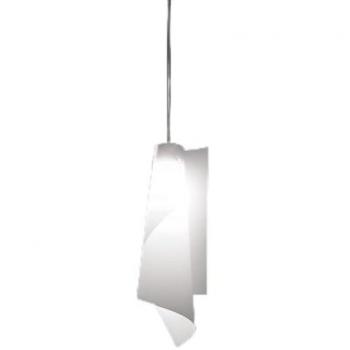 Sospensione Vela in Polilux Bianco 1 Luce H49 cm