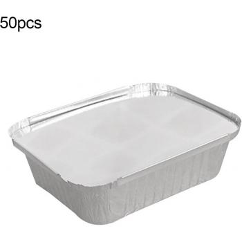 Pack de Bandejas Rectangulares de Aluminio 50 Uds