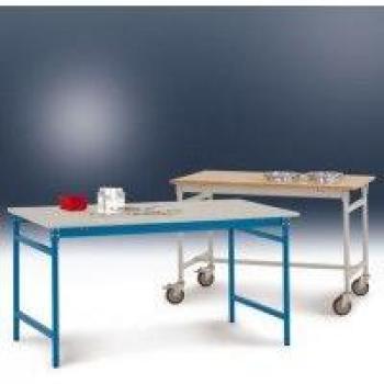 Hellgrauer Melamin-Beistelltisch Manuflex – 750 × 500 × 780 mm