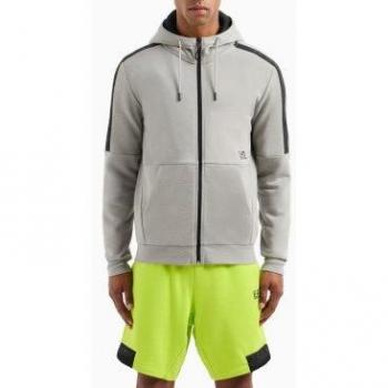 Campera EA7 Hombre Gris con Diseño de Tren