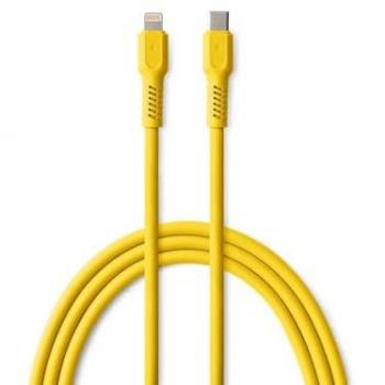 Lightning à USB‑C 2,4 A – 1,8 m – Cable Jaune – Sync et Charge Ultra‑Rapide