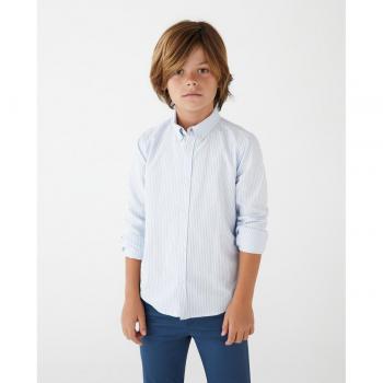 Camisa Oxford Kids con Patrón de Mil Rayas