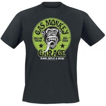 T‑shirt Gas Monkey Green Edition Nero