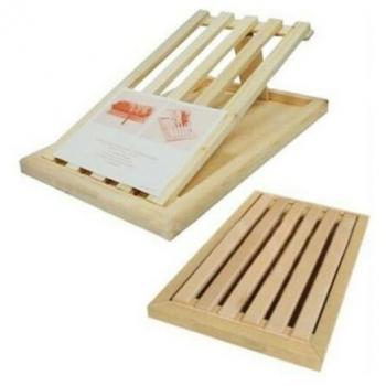 Tagliere in Legno per Pane con Griglia Removibile e Raccogli Briciole 39 x 23 cm
