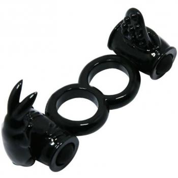 Anello vibrante doppio con rabbit Baile Sweet Ring