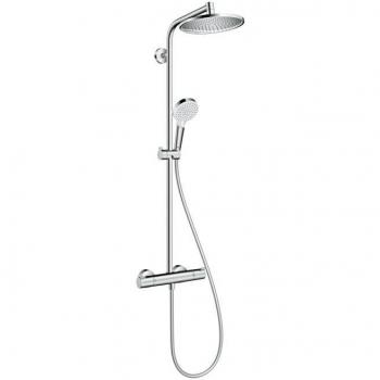 Crometta 240x240 mm Colonna Doccia Hansgrohe Ottone Cromato