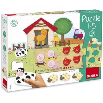 Goula's educational jigsaw puzzle 1-5 for counting skills