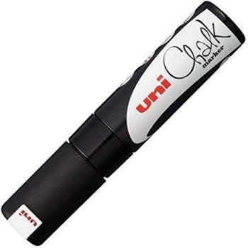 6er Pack Uni-Ball Kreidemarker Uni Chalk PWE-8K 8mm, Schwarz