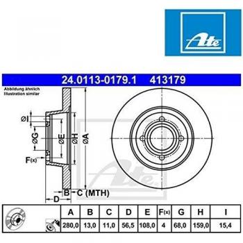 Disque de frein ATE 24.0113-0179.1