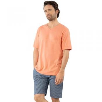 Pyjama short col V pour hommes, coton bio, couleur vibrante – Eminence