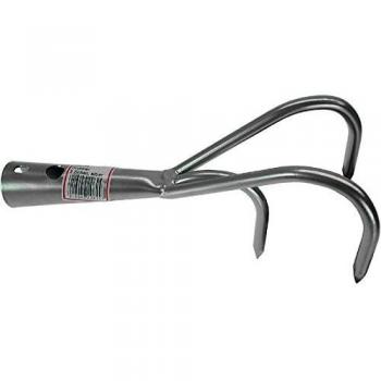 Grubber Schaufel Hallenser – 3‑Zinken, silber, 15 × 10 × 4 cm